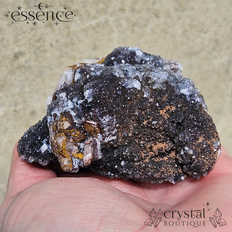 Manganese Quartz Cluster with Calcite – 300g