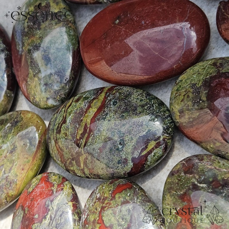 Dragon Blood Jasper Palm Stone
