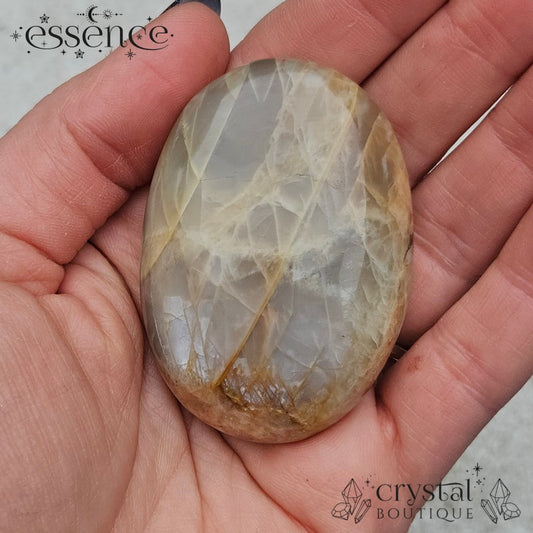 Peach Moonstone Palm Stone 78gms