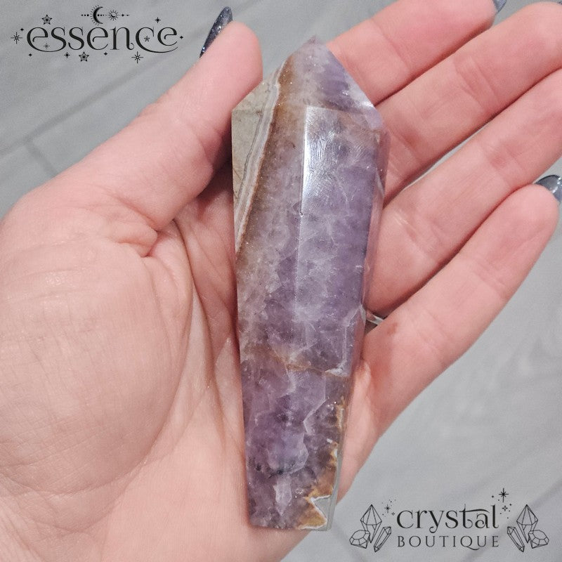 Amethyst & Crazy Lace Agate Wand 111gms