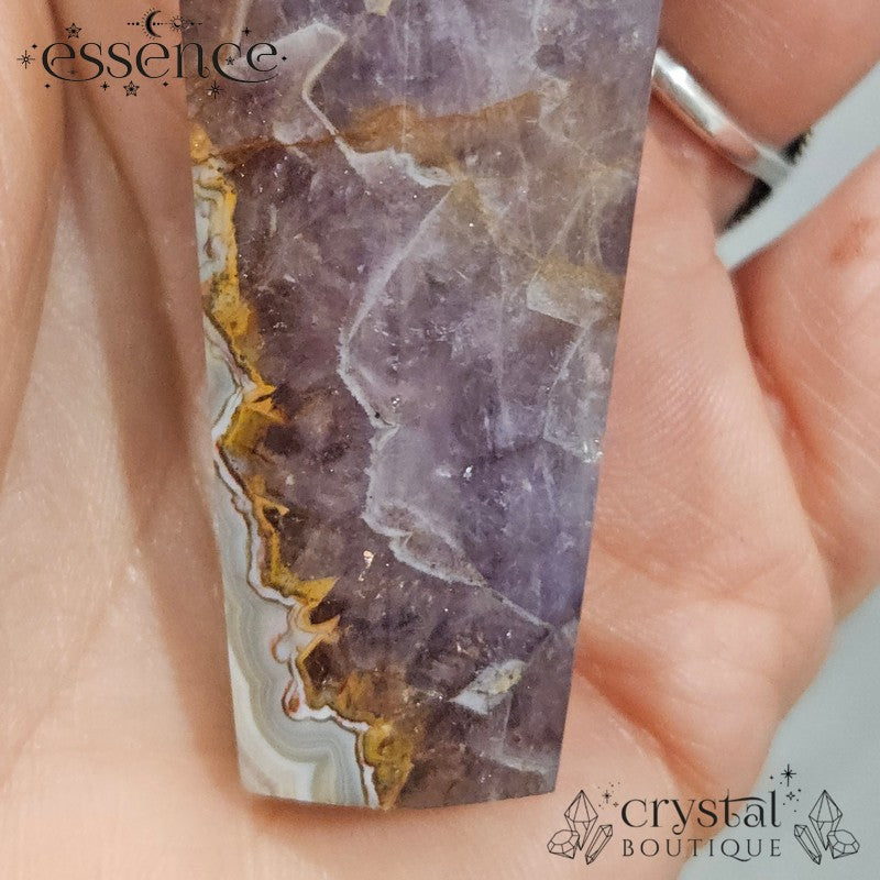 Amethyst & Crazy Lace Agate Wand 111gms