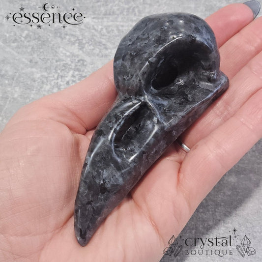Larvikite Raven Skull