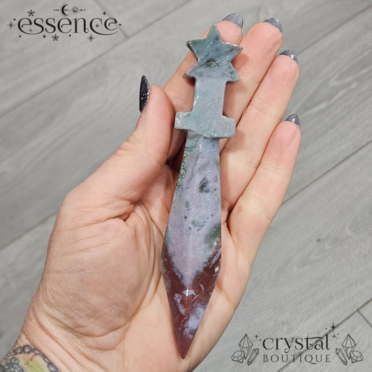 Ocean Jasper & Moss Agate Dagger