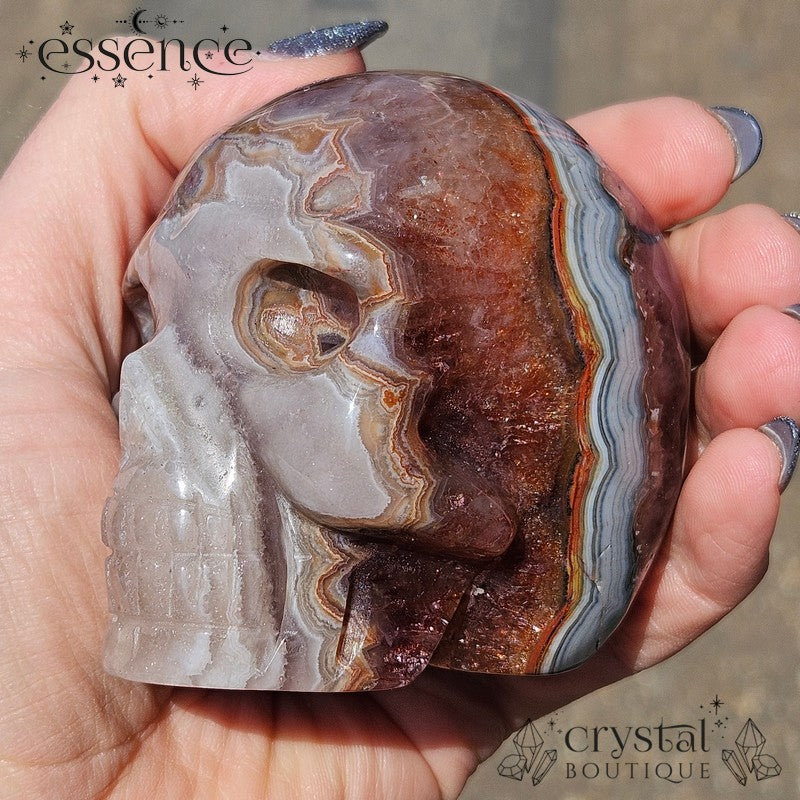 Amethyst  &  Crazy Lace Agate with Red Quartz