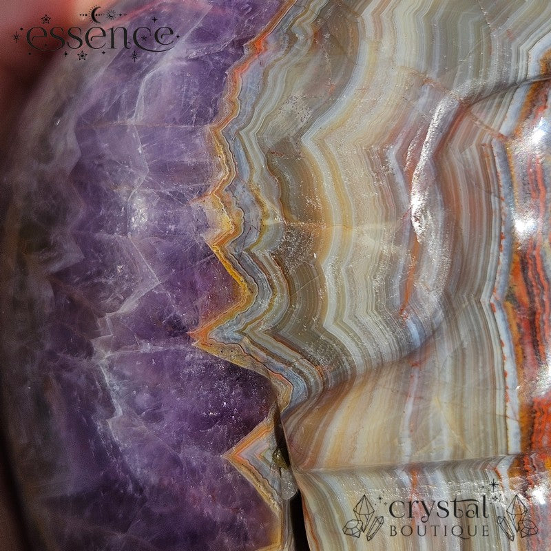 Amethyst & Red Quartz with Crazy Lace Agate  | 453g