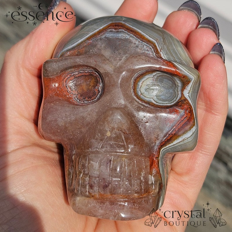 Amethyst & Red Quartz with Crazy Lace Agate  | 453g