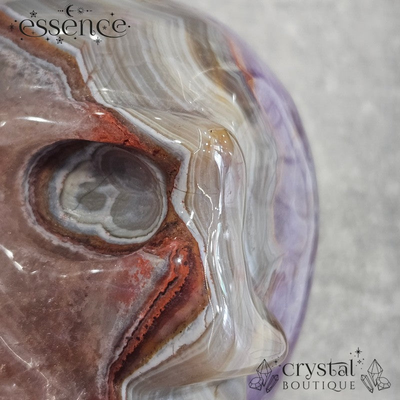 Amethyst & Red Quartz with Crazy Lace Agate  | 453g