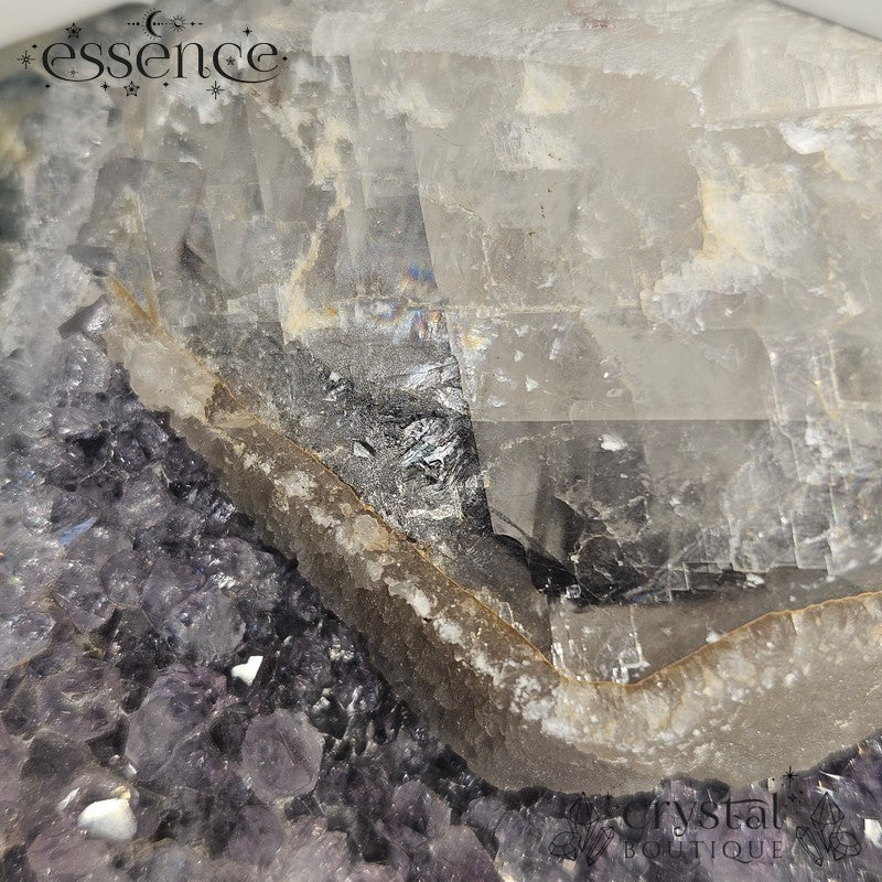Amethyst With Calcite Cluster Cut Base