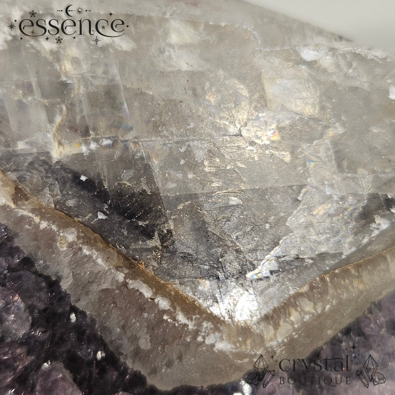 Amethyst With Calcite Cluster Cut Base