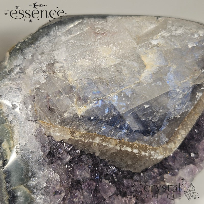 Amethyst With Calcite Cluster Cut Base