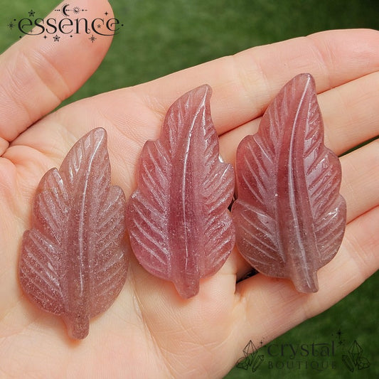 Strawberry Quartz Feather