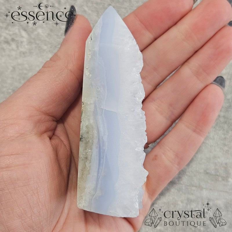 Blue Lace Agate Tower - Crystal Surf