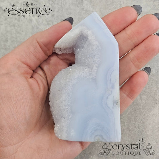 Blue Lace Agate Tower - Tidal Twist