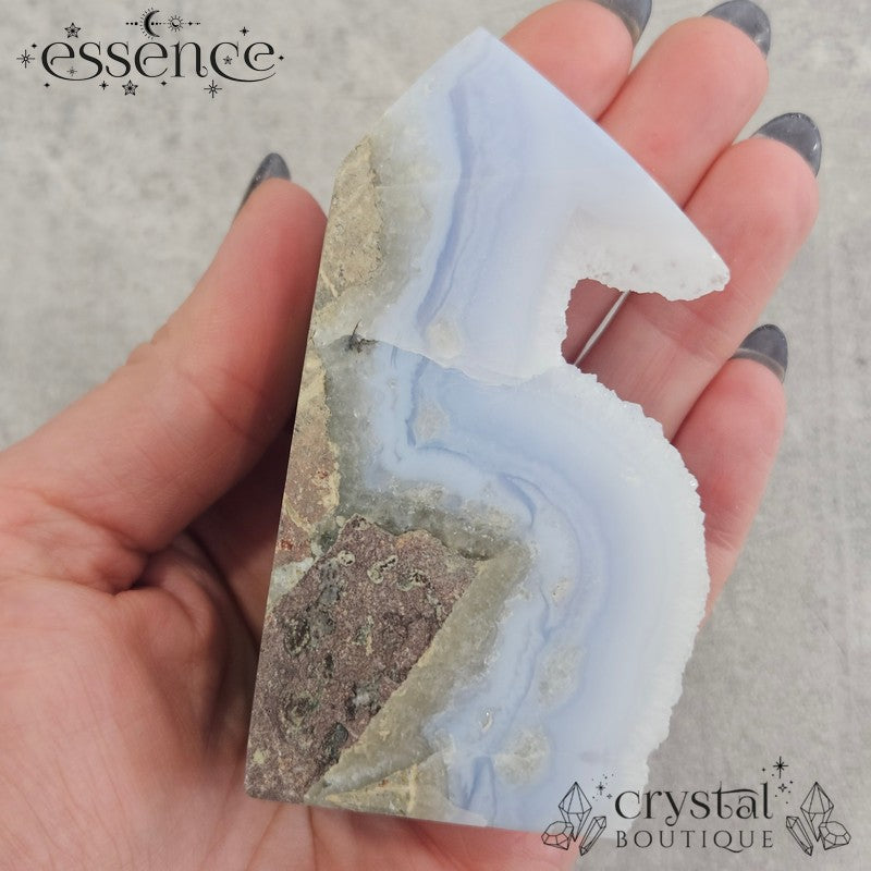 Blue Lace Agate Tower - Tidal Twist