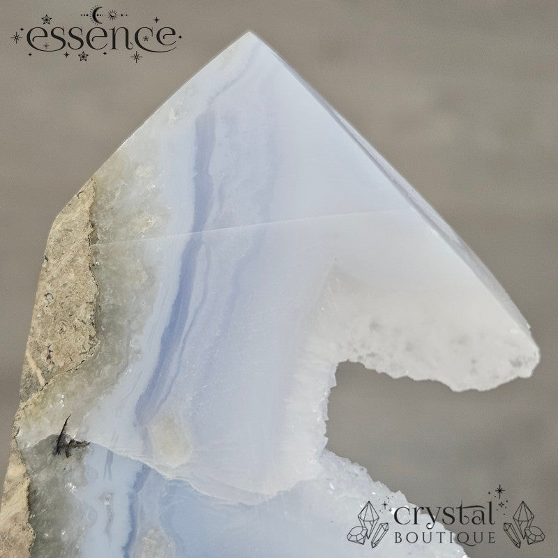 Blue Lace Agate Tower - Tidal Twist