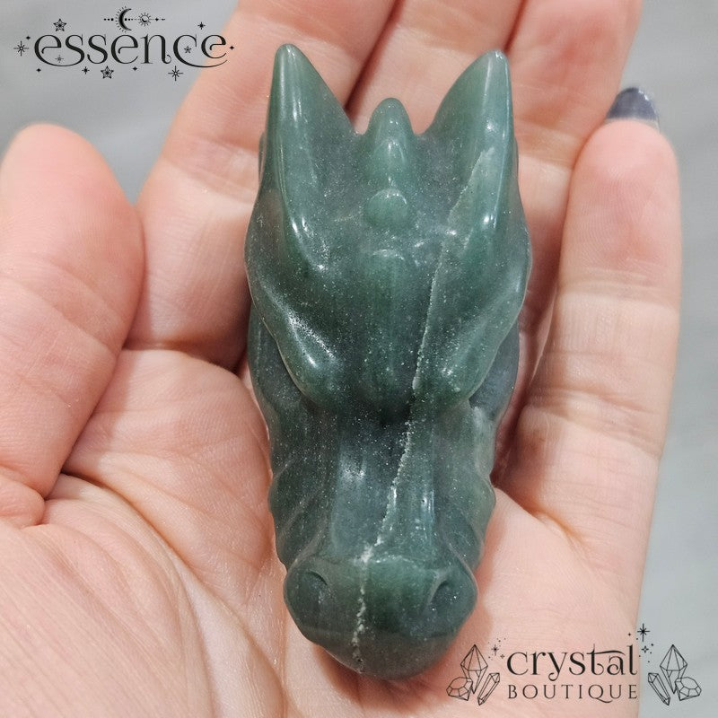 Green Aventurine Dragon Head