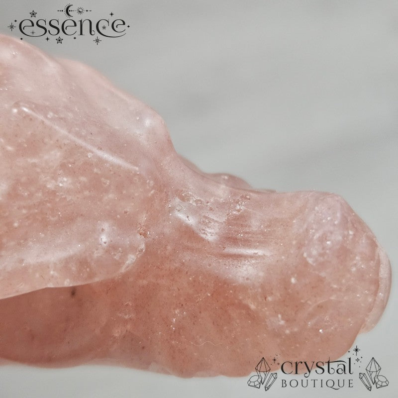 Strawberry Quartz Dragon Head