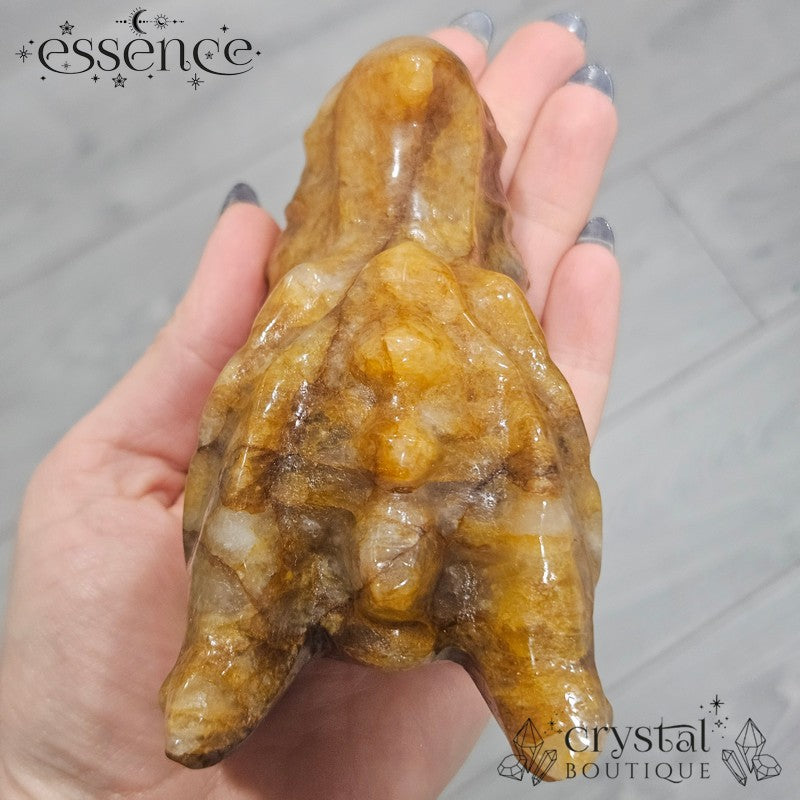 Large Golden Healer Quartz Dragon Head (631g)