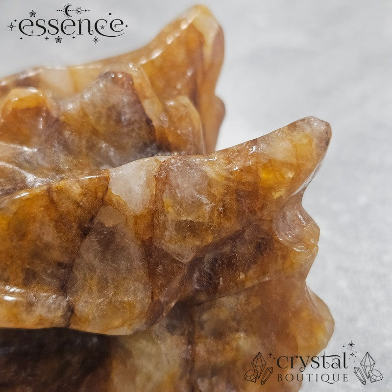 Large Golden Healer Quartz Dragon Head (631g)