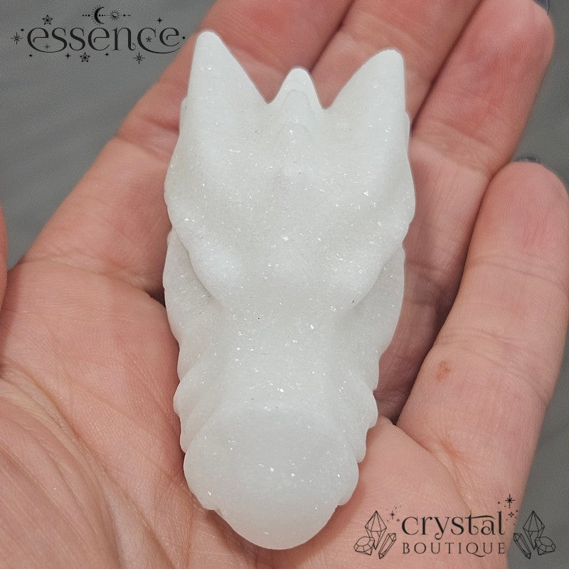 White Aventurine Dragon Head