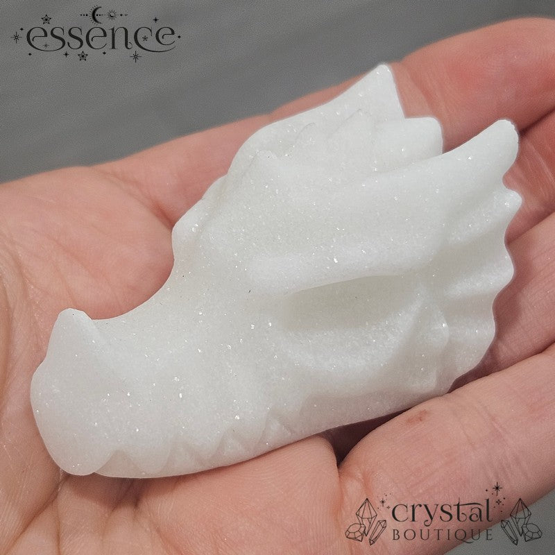 White Aventurine Dragon Head