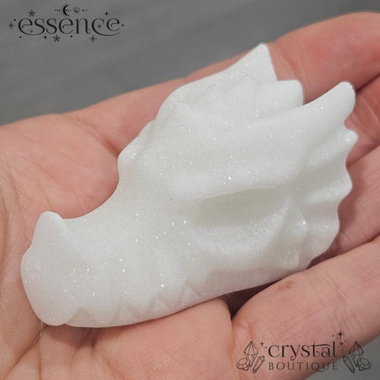 White Aventurine Dragon Head