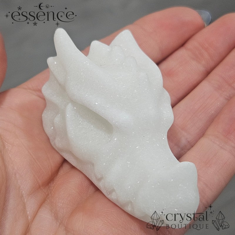 White Aventurine Dragon Head