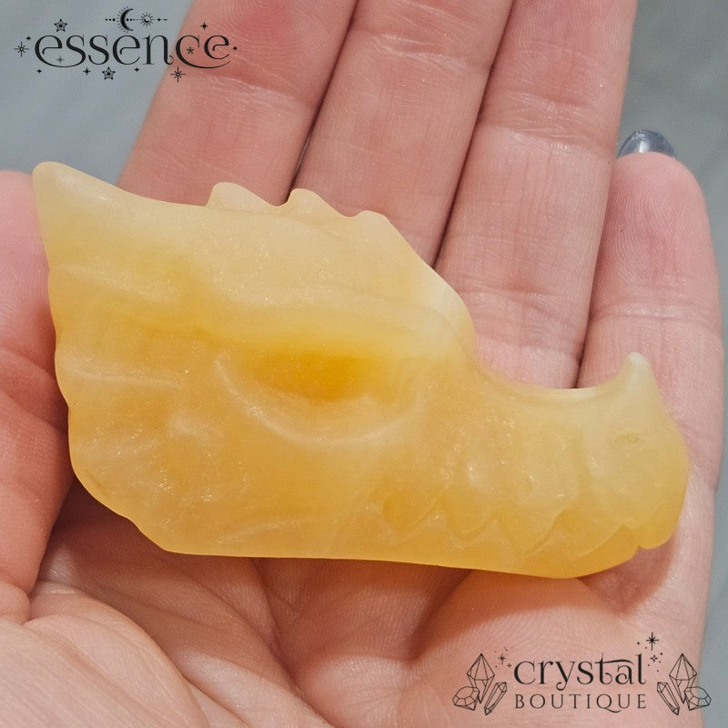 Orange Calcite Dragon Head