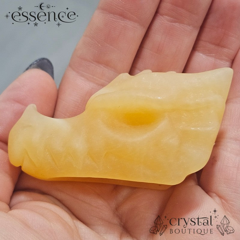Orange Calcite Dragon Head