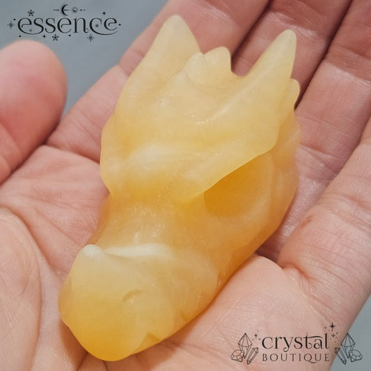 Orange Calcite Dragon Head