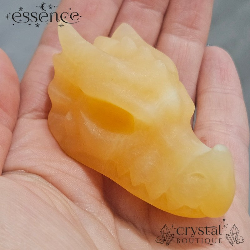 Orange Calcite Dragon Head