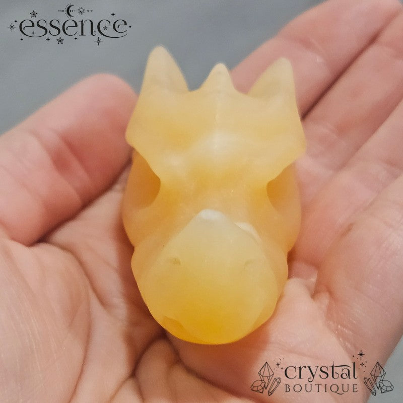 Orange Calcite Dragon Head