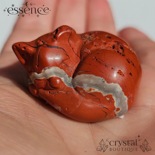 Red Jasper Sleeping Cat