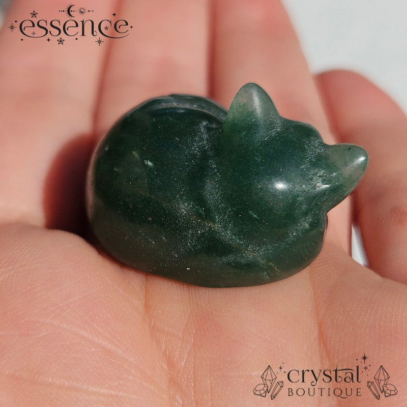 Green Aventurine Sleeping Cat