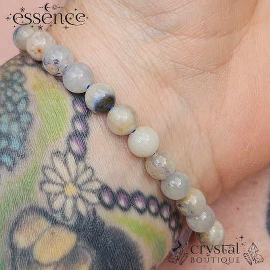 Dumortierite in Quartz Bracelet