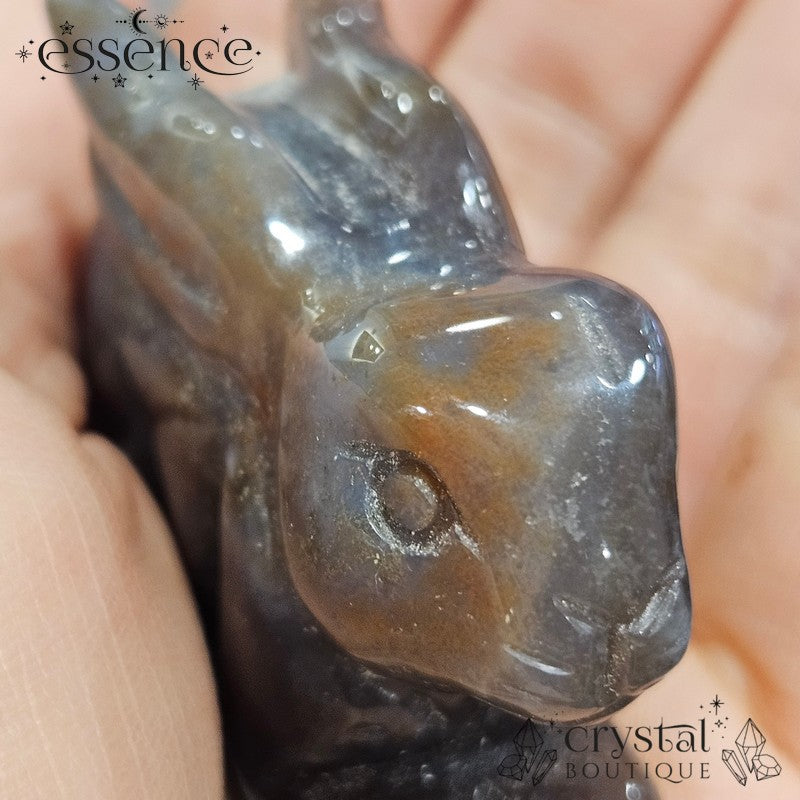 Moss Agate Rabbit