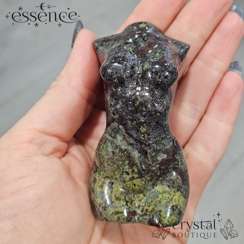 Dragon Blood Jasper Torso Carving