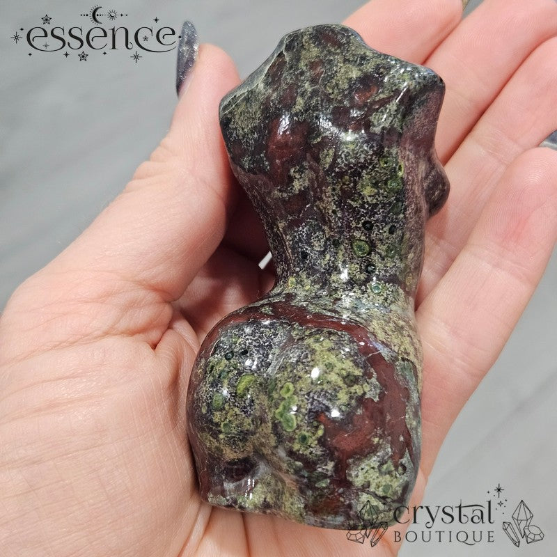 Dragon Blood Jasper Torso Carving
