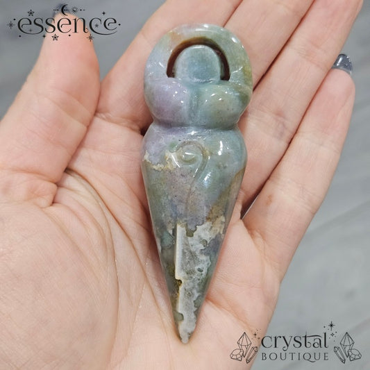 Ocean Jasper Goddess Carving