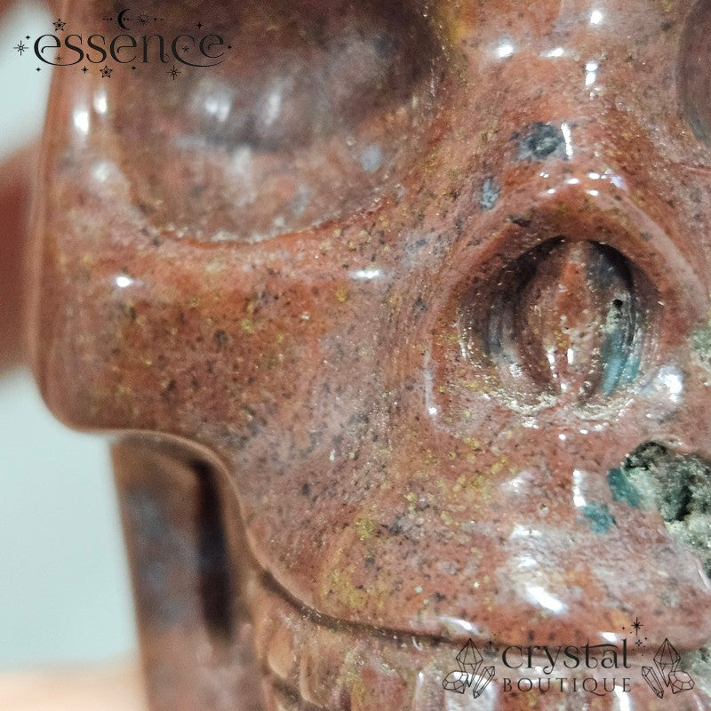 Ocean Jasper Skull (volcanic Ember)