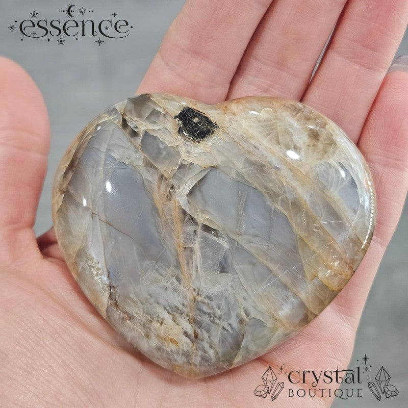 Peach Moonstone Heart