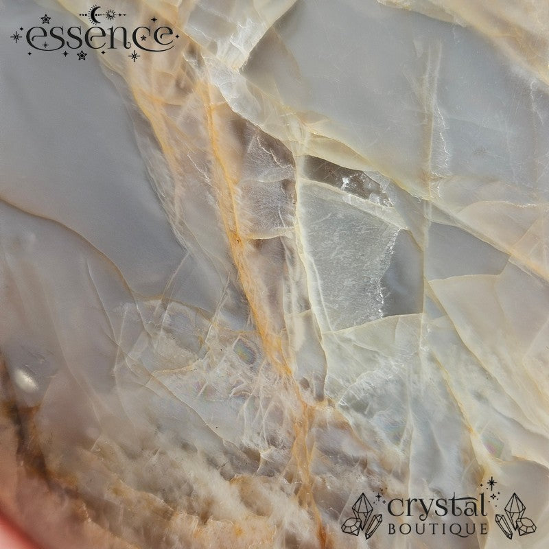 Peach Moonstone Heart