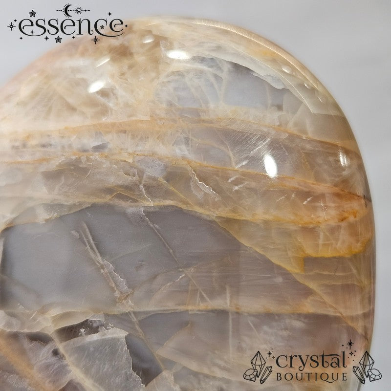 Peach Moonstone Heart