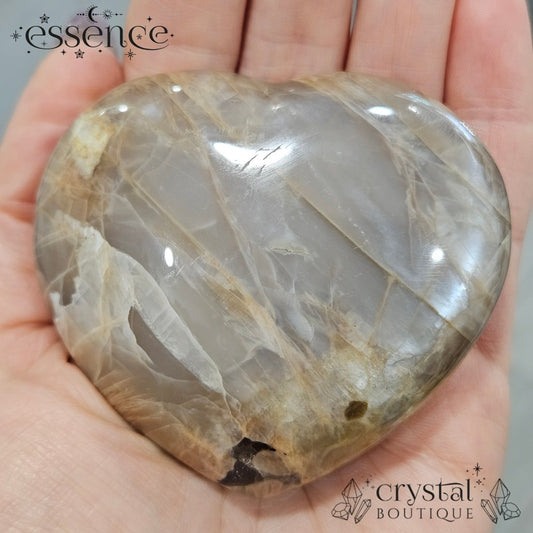 Peach Moonstone Heart