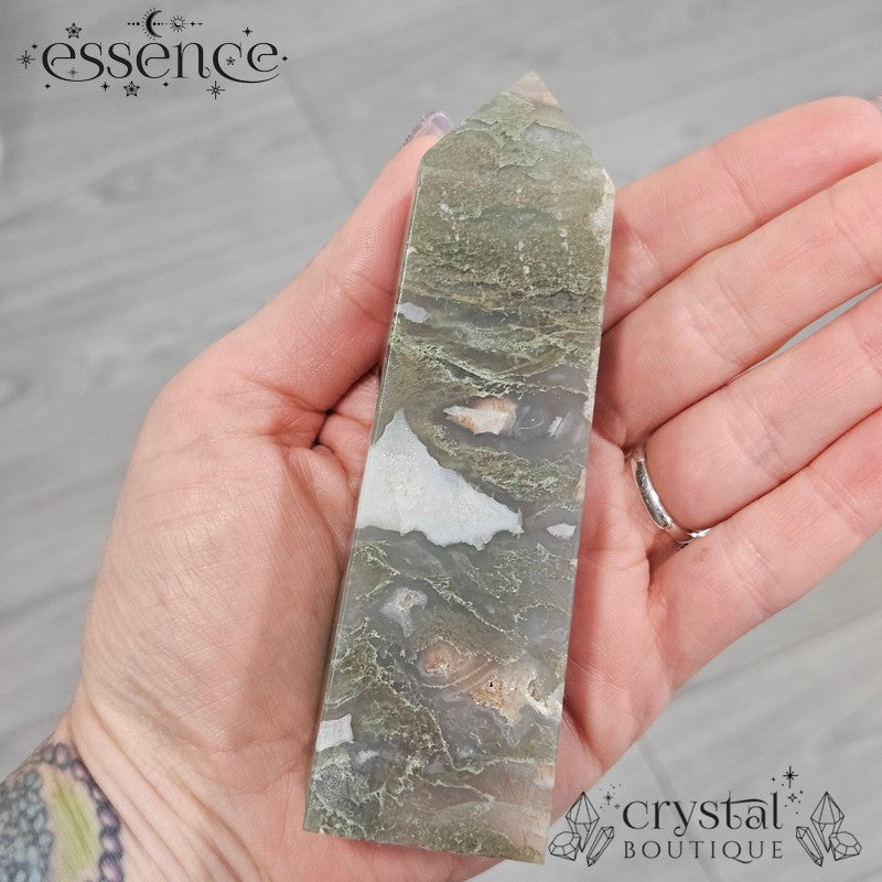 Moss Agate Tower🌿 Deep Woods | 158g