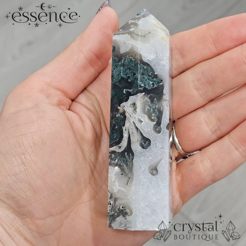 Moss Agate Tower🌿 Tree Sprite Swirls | 139g