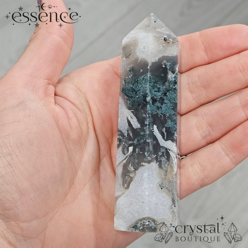 Moss Agate Tower🌿 Tree Sprite Swirls | 139g