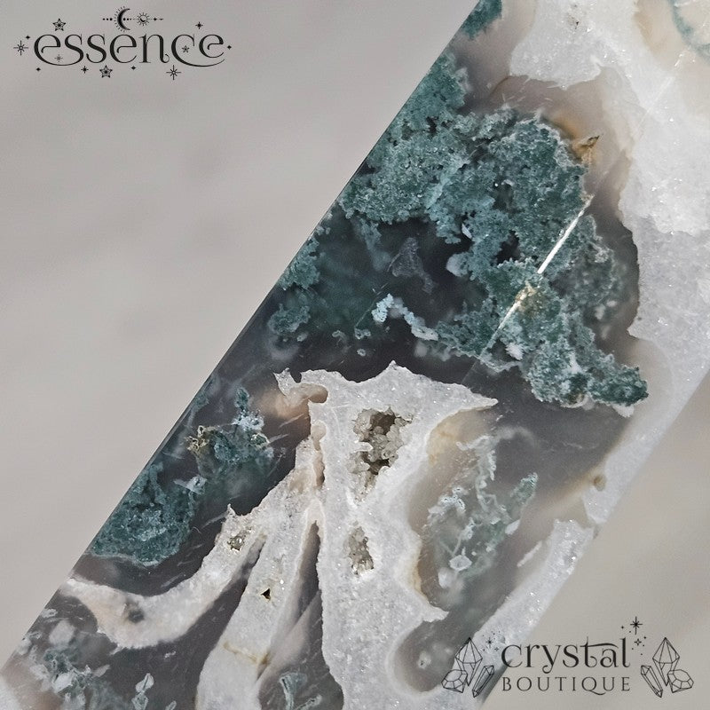 Moss Agate Tower🌿 Tree Sprite Swirls | 139g