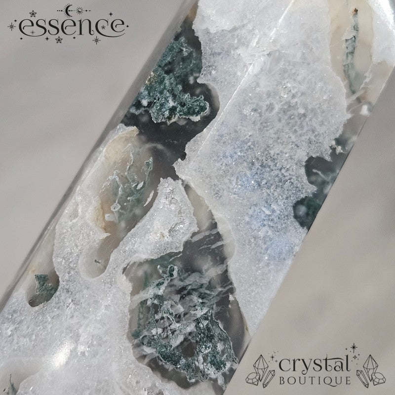Moss Agate Tower🌿 Tree Sprite Swirls | 139g