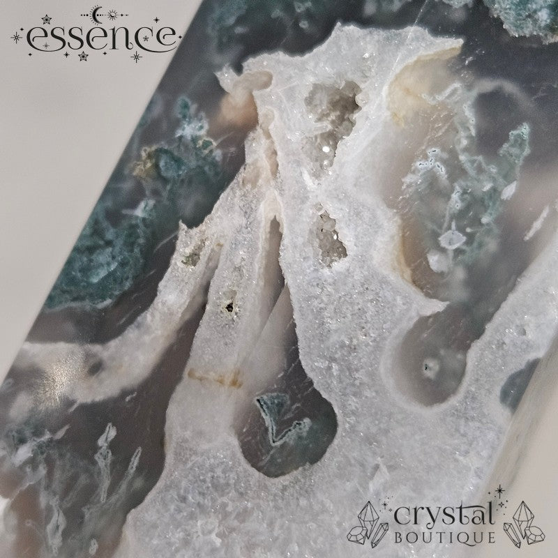 Moss Agate Tower🌿 Tree Sprite Swirls | 139g